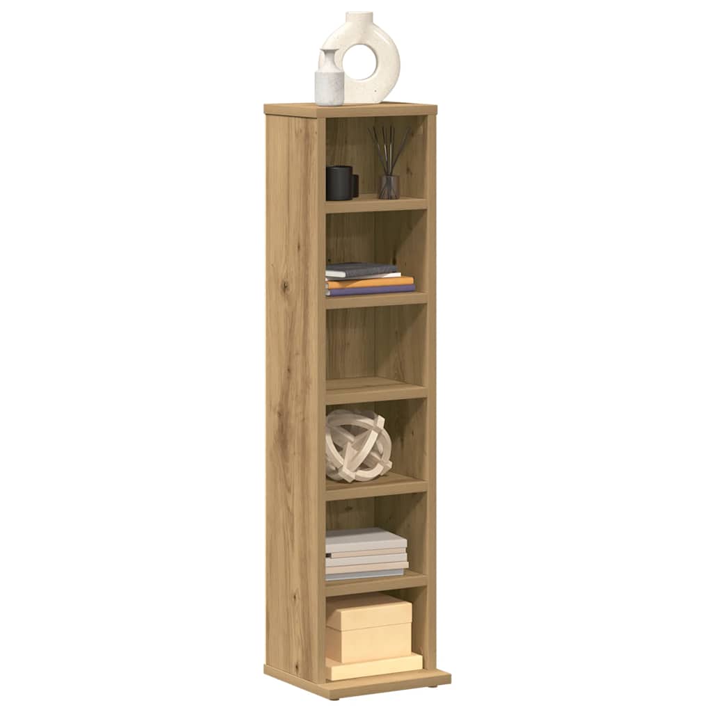 CD Cabinet Artisan Oak 21x20x88 cm Engineered Wood